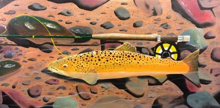 Art Galleries - Trout Painting - 106347